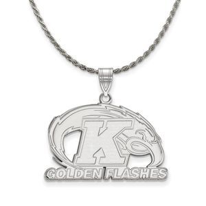 Sterling Silver Kent State Large Pendant Necklace - 22 Inch